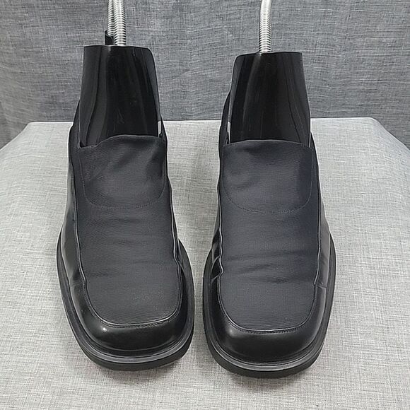 Mezlan Panaro Black Leather Slip-On Loafers Stretch Top Men\'s SZ 11M main image 12